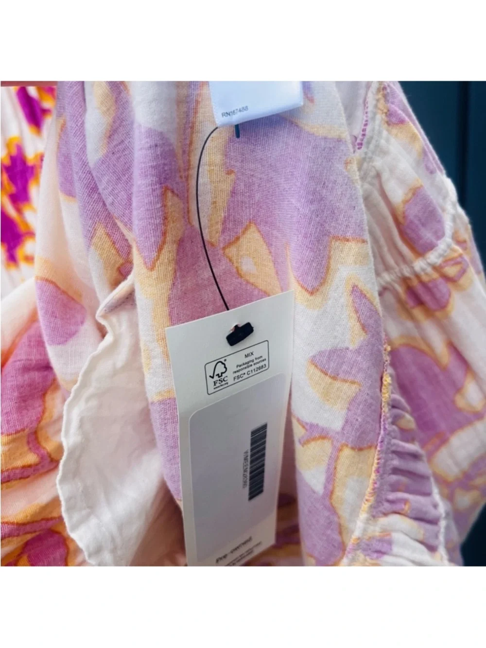 ME+EM Pink and Yellow Floral Smocked Midi Dress - Picture 9 of 13